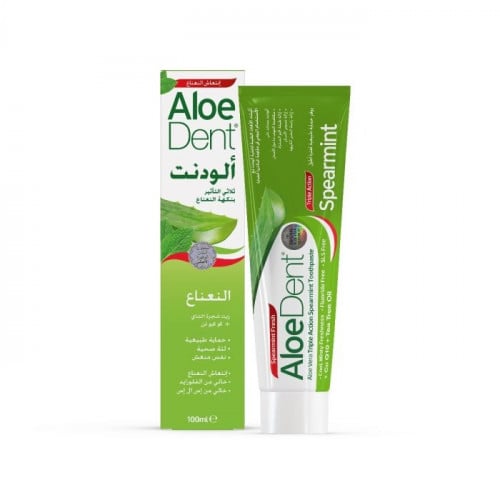 ألودنت معجون اسنان ثلاثي التأثير بنكهة النعناع 100مل /Aloe dent