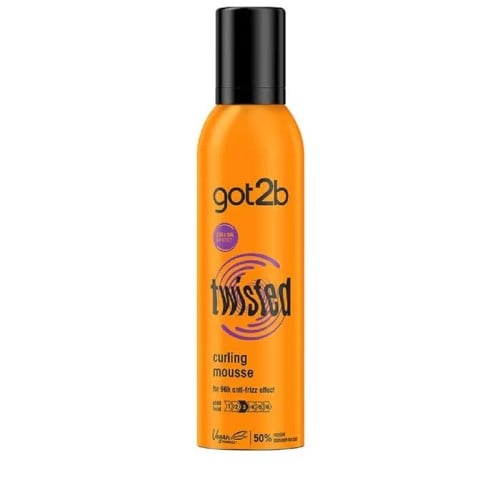 شوارزكوف got2b موس تجعيد الشعر الملتوي، تركيبة مضادة للتجعد مصممة لتجعيد الشعر، تدوم حتى 96 ساعة، نباتي، 250 مل.  Schwarzkopf got2b