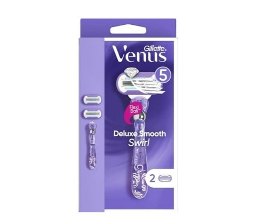 شفرة حلاقة نسائية فينوس 5 ديلوكس سموت سويرل +2 شفرة غيار من جيليت     Gillette