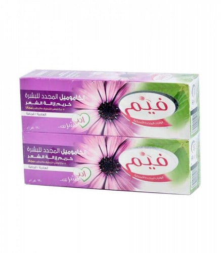 كريم إزالة الشعر بخلاصة الكاموميل المجدد للبشرة من فيم _ 120جرام × 2.    Fem
