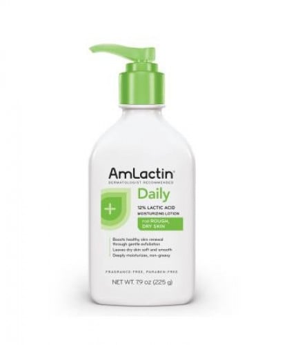 لوشن مرطب يومي بحمض اللاكتيك 12٪ أملاكتين خالٍ من الرائحة 7.9 أونصة (225 جم).  AmLactin