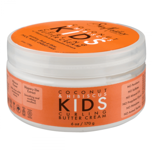 شيا مويستشر كريم المرطب للشعر الكيرلي  بالجوز الهند و الكركديه للأطفال  _ 170 جرام   shea moisture