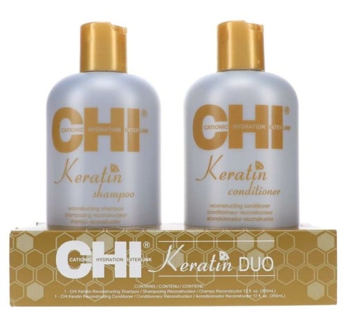 تشي ثنائي شامبو وبلسم إعادة بناء الكيراتين، 12 أونصة ( 355× 2 )    CHI