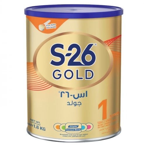 S 26 Goldحليب أطفال، المرحلة 1، من 0-6 شهور  من إس-26، جولد - 1800 جم