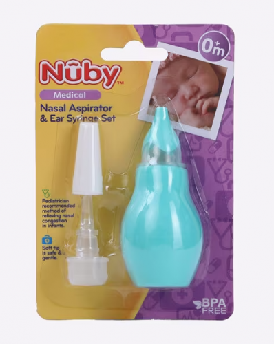 شفاط الأنف ومجموعة محاقن الأذن من نوبي / Nuby