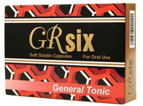 G-R ستة مكمل غذائي ومنشط عام _ 16 كبسولة  G-R Six 16 Capsules