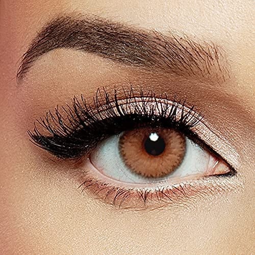 عدسات ليالا اللاصقة الملونة عبوة من قطعتين ( جولدن براون )_ 3 شهور