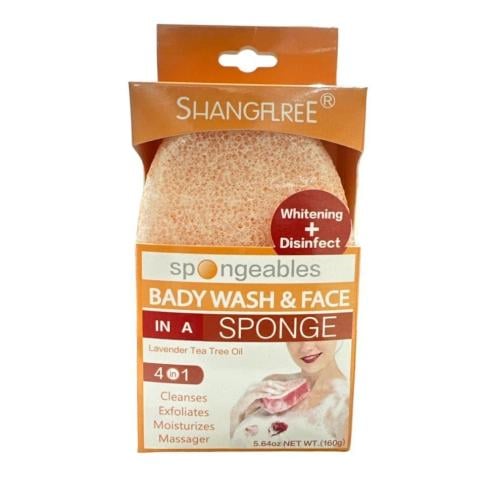 اسفنجة صابون استحمام رغوية بخلاصة اللافندر وزيت شجرة الشاي مبيض ومطهر للجسم و الوجه _ 160 جرام