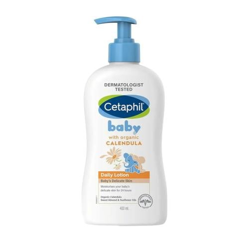 لوشن سيتافيل اليومي للأطفال بالكاليندولا العضوية | فيتامين هـ | زيوت اللوز الحلو وعباد الشمس _ 400 مل cetaphil