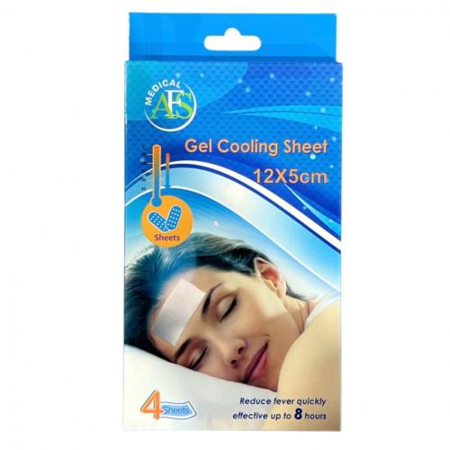 كمادة جل بارد خافضة للحرارة 12*5 سم / 4 قطع AFS