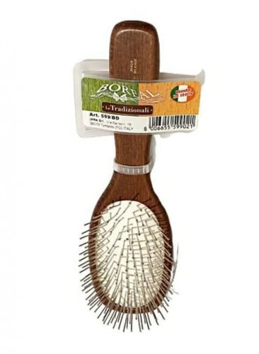 فرشاة شعر بيضاوية الشكل من بوريل 599/BD بني.  boreal