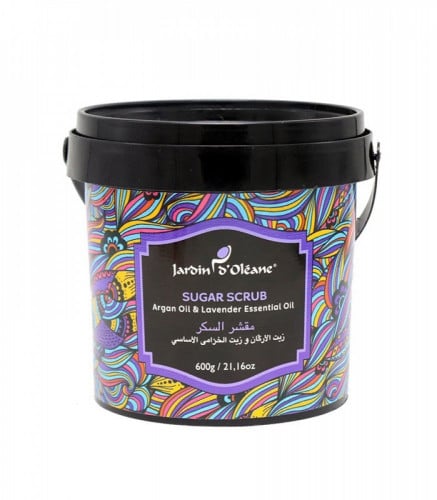مقشر السكر بزيت الأرغان وزيت الخزامى الأساسي جاردن اوليان - 600 جم. Jardin D Oleane,