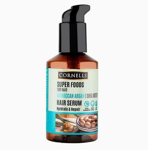 سيروم سوبر فودز للشعر بخلاصة زيت الارجان المغربي وزبدة الشيا كورنيلز - 165 مل.   Cornells super foods