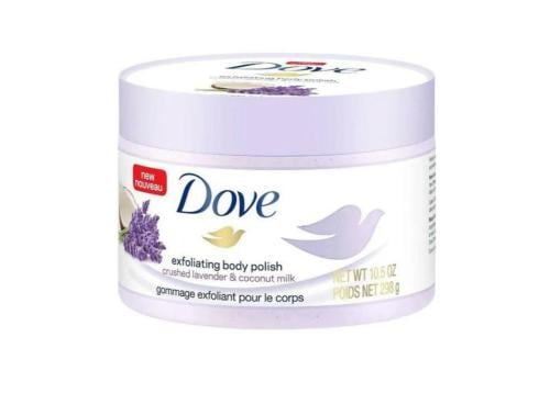 دوف مقشر الجسم بنكهة الافندر المطحون  وحليب جوز الهند _ 298 جرام  Dove