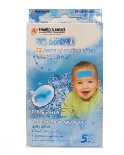 دكتور كوول كمادات جل خافضة للحرارة للاطفال والكبار  _ 5 قطع.   DR COOL