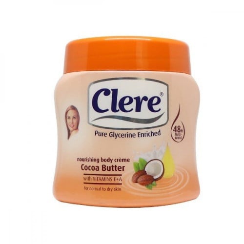 كريم جسم بزبدة الكاكاو من كلير - 500مل.  Clere Cocoa Butter