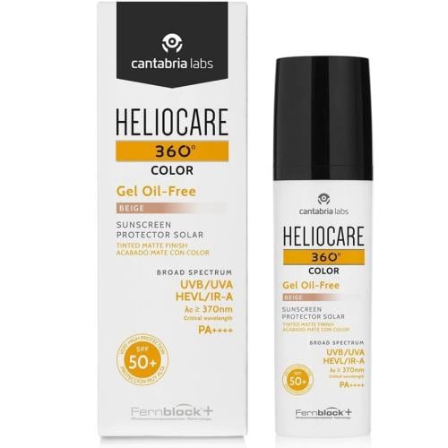 هيليوكير 360 لون - جل خالي من الزيوت - بيج/برونزي.   Heliocare