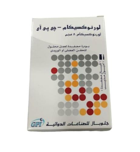 لورنوكسيكام 8 ملجم _ جي بي آي بودرة مجفدة لعمل محلول للحقن العضلي أو الوريدي _ واحد فيال مجفدة / واحد أمول مذيب. Lornoxicam