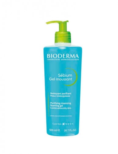 بيودرما سيبيوم جل منظف ​​رغوي ومنقي _ 500 مل  Bioderma