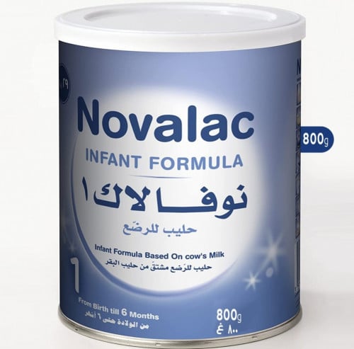 حليب للرضع من الولادة حتى 6 شهور من  نوفالاك 1 _ 800 جرام / Novalac