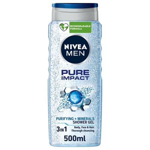 شاور جل للرجال، بيور إمباكت من نيڤيا _  500 مل. Nivea