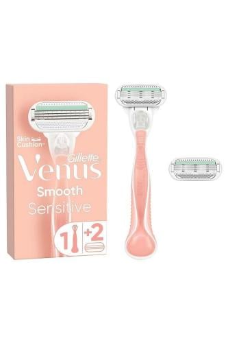 جيليت - فينوس شفرة حلاقة للبشرة الحساسة للنساء ، 1 مقبض + 2 غيار.   Gillette