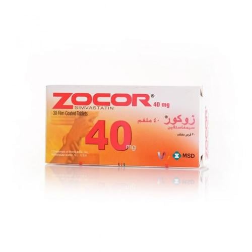 زوكور 40 مجم  _ 30 قرص   ZOCOR 40 MG 30 TABLETS