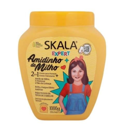 سكالا إكسبرت اميدينيو دي ميلهو بلسم كريم لتسريح   شعر الأطفال نشا الذرة مع د_ بانثينول وزيت بذور الكتان لمعان وقوة   وتأثير مضاد للتجعيد لجميع أنواع الشعر _ 1000 جرام  Skala