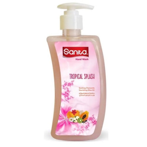 صابون سائل لليدين بالفواكه بخلاصة البابونج المهدئ و  زيت الزيتون المغذي  من سانيتا _ 250 مل. Sanita