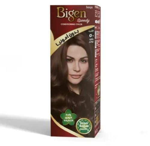 بيجن صبغة شعر نسائي بدون أمونيا بني فاتح 50 _ 40 جرام  / Bigen