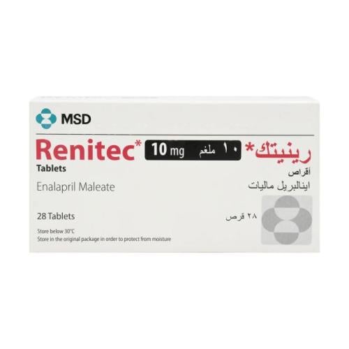 رينيتيك، إينالابريل ماليات، 10 ملجم - 28 قرص.  Renitec