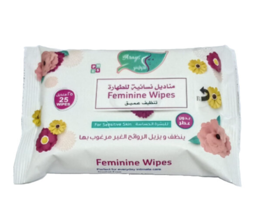 العرايس مناديل نسائية للطهارة بدون رائحة - 25 منديل.  Al Arays