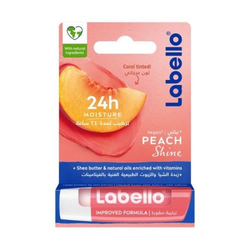 لابيلو، مرطب شفاه، لون مرجاني، ترطيب يدوم 24 ساعة، رائحة الخوخ  _ 4.8جم Labello