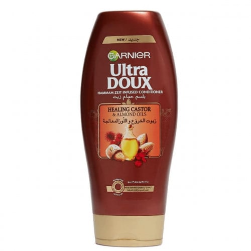 بلسم حمام زيت للشعر الترا دو بزيت الخروع واللوز المعالج من غارنييه - 400مل Garnier