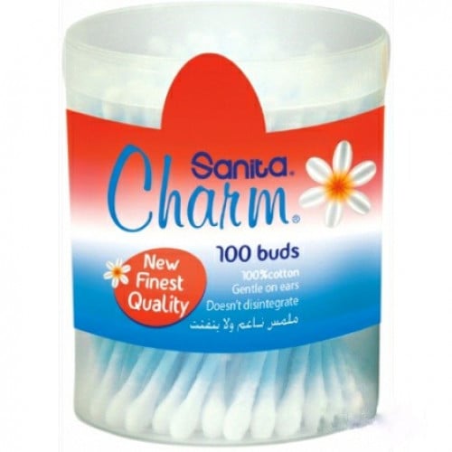 أعواد أذن دائرية من سانيتا شارم _ 100 عود Sanita