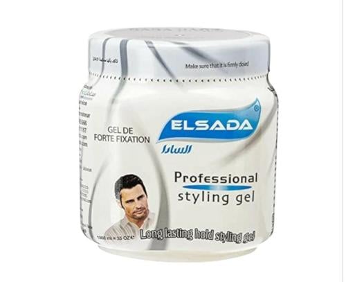 جل السادا بروفشونال ستايلينج رمادي لتصفيف وتسريح الشعر  ثبات وتماسك لمدة طويلة _ 1000 مل. Alsada