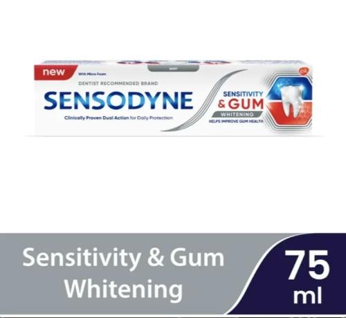 معجون أسنان سنسوداين للحساسية اللثة والتبييض _ 75مل.  Sensodyne