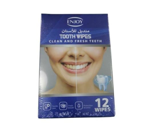 انجوي مناديل لتنظيف الأسنان نظيفة ومنعشة 24 ساعة  _ 12 منديل  Enjoy