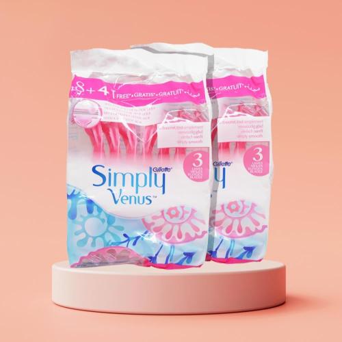 جيليت حلاقه سمبلي فينس3  _ 8+4 / 12× 2 - عرض الحبتين.  Gillette