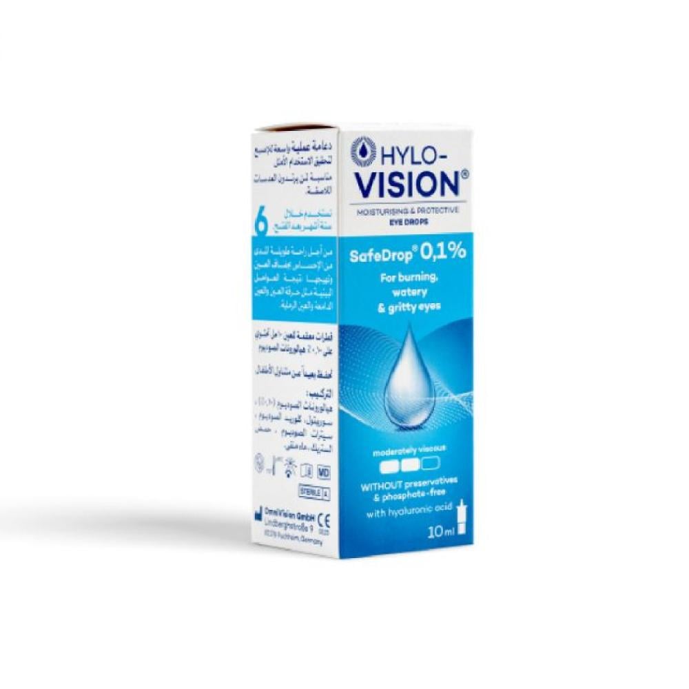 هيلو-فيجن، قطرة للعين 0.1 %  مرطبة ووقائية – 10 مل.  Hylo-Vision