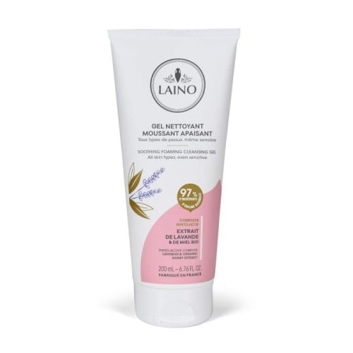 لاينو، جل منظف ومهدئ رغوي، لجميع أنواع البشرة - 200 مل   Laino