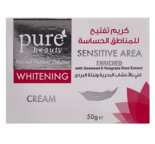 كريم تفتيح للمناطق الحساسة من بيور بيوتي - 50جرام. Pure beauty