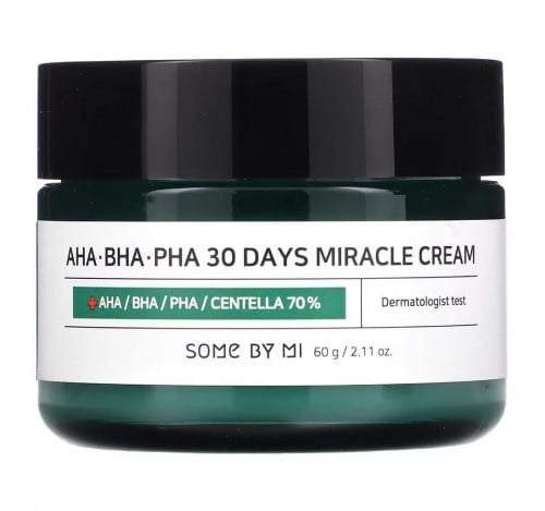 كريم المعجزة باحماض الفا وبيتا وبولي هيدروكسي 30 يوم لتهدئة البشرة من سوم باي مي _  60 جرام Some By mi