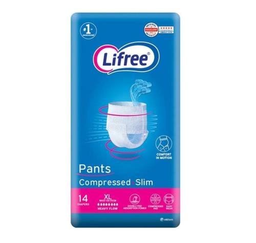 كولوت كبار السن  بتصميم رفيع للبالغين من ليفري، مقاس اكس لارج XL، عبوة جامبو _ 14 قطعة.  Lifree