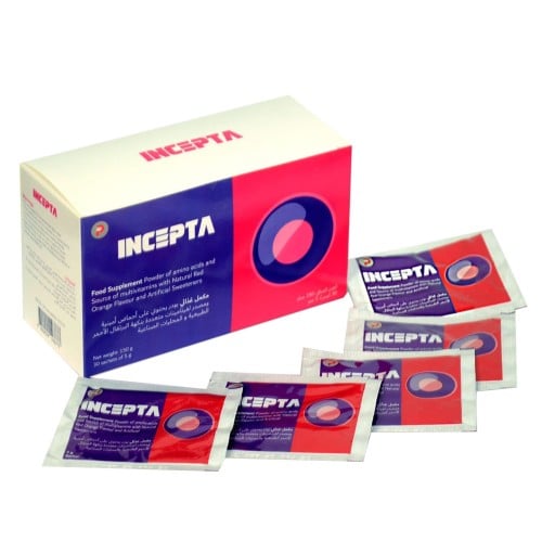 انسيبتا مكمل غذائي لتنشيط التبويض وعلاج تكيس المبايض 5 جرام _ 30 كيس  INCEPTA