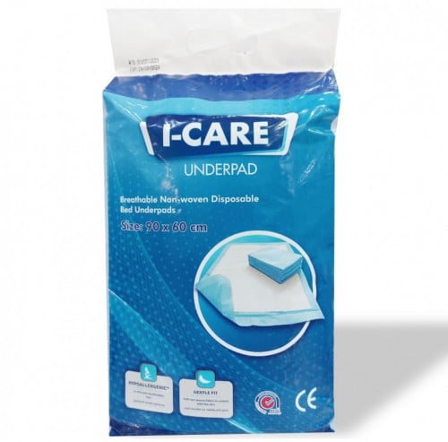 مفارش صحية مقاس  90 × 60 من اي كير _ 15 مفرش I_ Care
