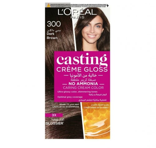 صبغة شعر كاستينج كريم جلوس - 300 بني داكن من لوريال باريس Loreal paris