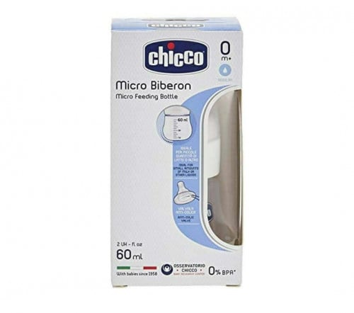 رضاعة حليب بلاستيك  للأطفال  مايكرو بيبرون +0 شهور من شيكو  + 60 مل Chicco