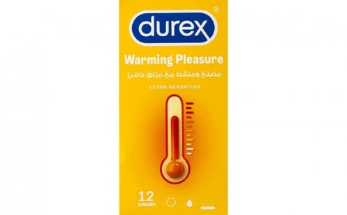 ديوركس الواقي الذكري متعة دافئة 12 قطعة. durex