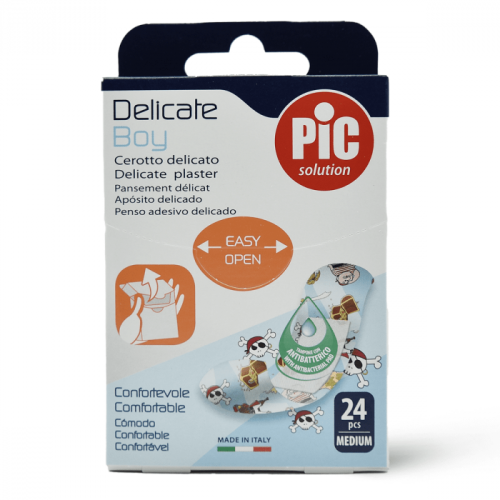 بيك ديليكيت لصقة طبية للأولاد - 24 قطعة    Skip to the beginning of the images gallery Pic Delicate Boy Plaster 1.9 X 7.2 Cm - 24 Pcs